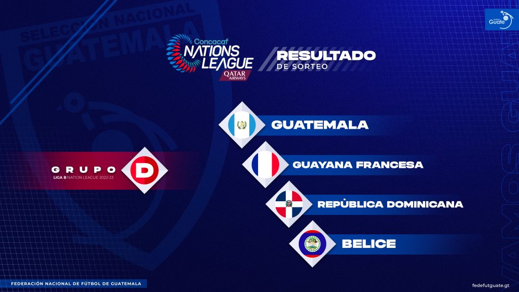 GUATEMALA YA CONOCE A SUS RIVALES EN LA LIGA DE NACIONES CONCACAF 2022/